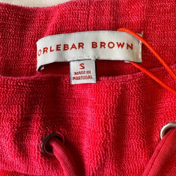 Luxury brand flamingo pink Terrycloth women’s beach shorts - Picture 3 of 9